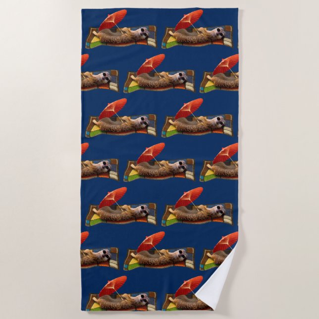 Magic Carpet Ride Beach Handtuch (Marine) (Vorderseite)