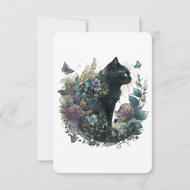 Magic Cat Information Card Einladung (Vorderseite)