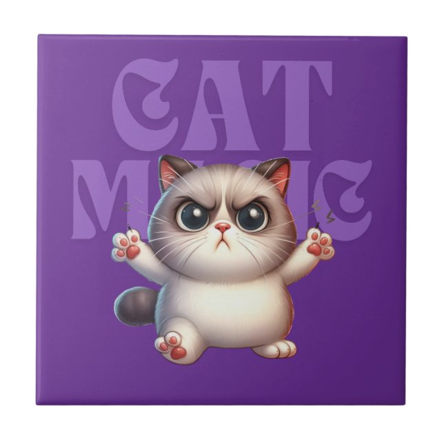 Magic Cat Keramik Tile Fliese (Vorderseite)