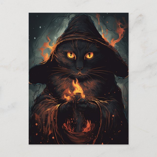 Magic Cat Postcard Postkarte (Vorderseite)