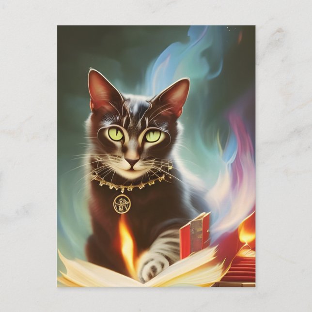Magic Cat Postcard Postkarte (Vorderseite)