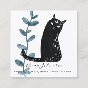 Magic Cat Square Business Card Quadratische Visitenkarte