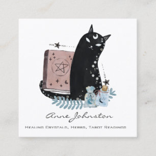 Magic Cat Square Business Card Quadratische Visitenkarte