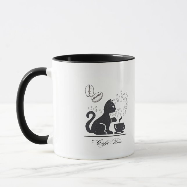 Magic Cat Tasse - Mystische Schwarze Katze (Links)