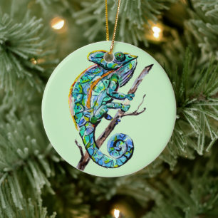 Magic Chameleon Keramik Ornament