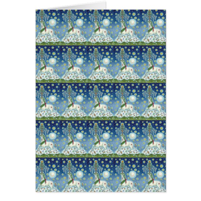 MAGIC CHRISTMAS UNICORN HOLIDAY GREETCARD B (Vorne)