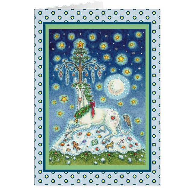 MAGIC CHRISTMAS UNICORN HOLIDAY GREETCARD V (Vorne)
