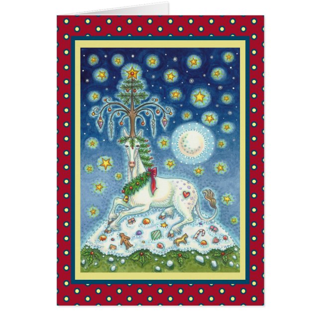 MAGIC CHRISTMAS UNICORN HOLIDAY GREETCARD V (Vorne)