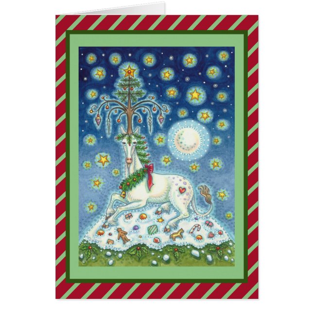 MAGIC CHRISTMAS UNICORN HOLIDAY GREETCARD V (Vorne)