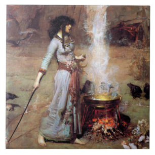 Magic Circle, John William Waterhouse Fliese