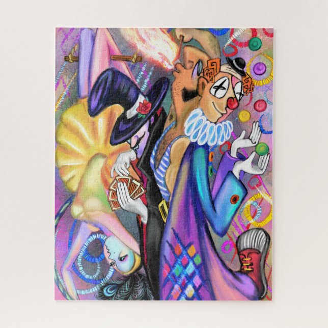 Magic Circus - Clown Acrobat Magician Feuer Eater Puzzle (Vertikal)