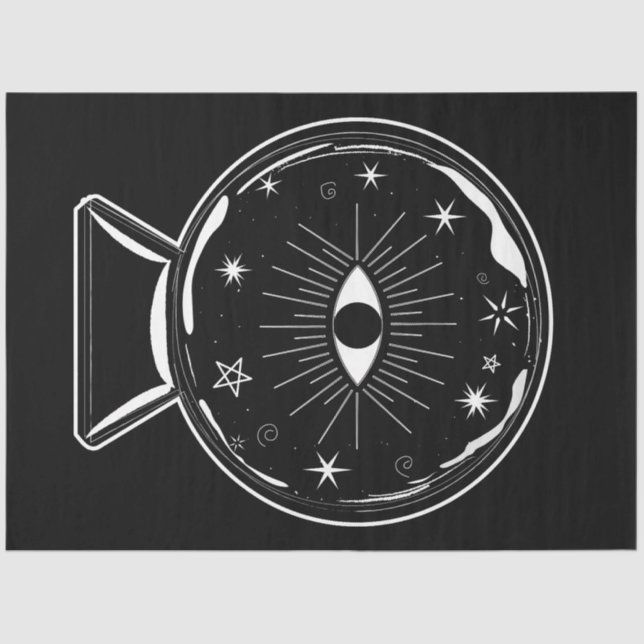 Magic Crystal Ball Schrecken sehen Auge erzählt al Seidenpapier (Vorderseite)