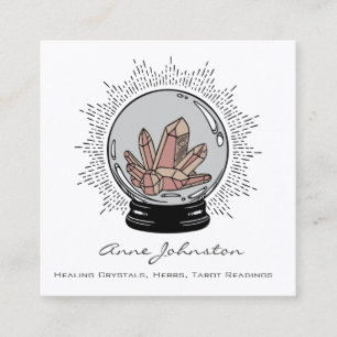 Magic Crystal Ball Square Business Card Quadratische Visitenkarte