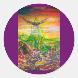 MAGIC DUEL ZWISCHEN BRADAMANT UND NEGROMANCER RUNDER AUFKLEBER