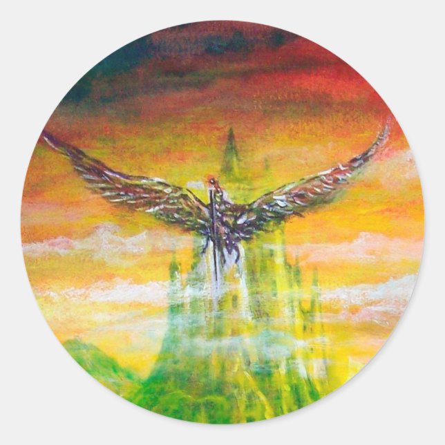 MAGIC DUEL ZWISCHEN BRADAMANT UND NEGROMANCER RUNDER AUFKLEBER (Vorderseite)