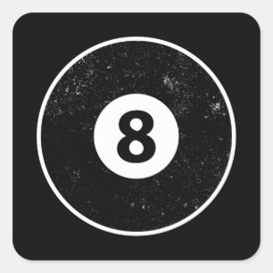 Magic Eight Ball Billiard Pool Quadratischer Aufkleber
