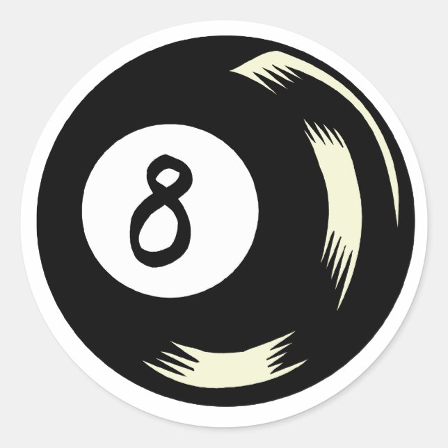 Magic Eight Ball Runder Aufkleber (Vorderseite)