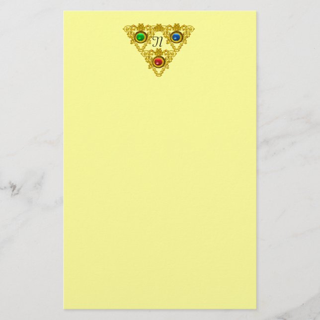 MAGIC ELFIC TALISMAN / GOLD TRIANGELYellow Briefpapier (Vorderseite)