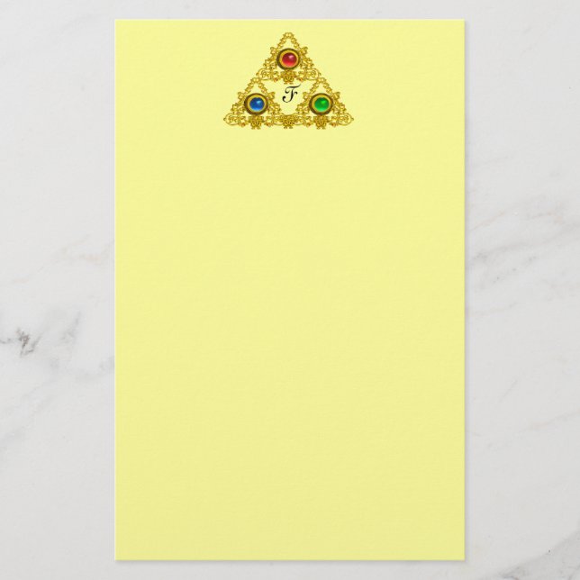 MAGIC ELFIC TALISMAN / GOLD TRIANGELYellow Briefpapier (Vorderseite)