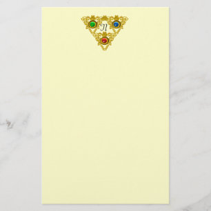 MAGIC ELFIC TALISMAN /GOLD TRIANGLE Creme Briefpapier