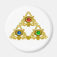 MAGIC ELFIC TALISMAN /GOLD TRIANGLE MIT GEMSTONS