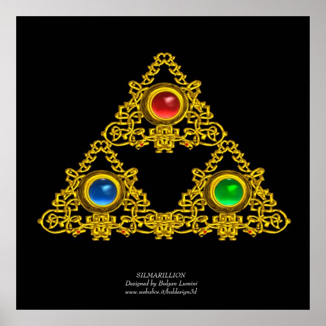 MAGIC ELFIC TALISMAN /GOLD TRIANGLE MIT GEMSTONS POSTER (Vorne)