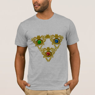 MAGIC ELFIC TALISMAN /GOLD TRIANGLE MIT GEMSTONS T-Shirt