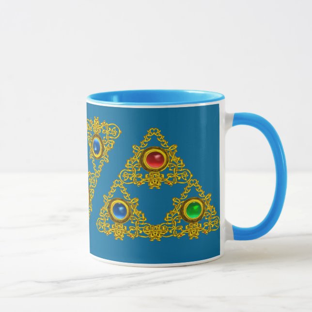 MAGIC ELFIC TALISMAN /GOLD TRIANGLE MIT GEMSTONS TASSE (Rechts)