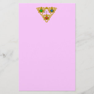 MAGIC ELFIC TALISMAN /GOLD TRIANGLE Pink Briefpapier