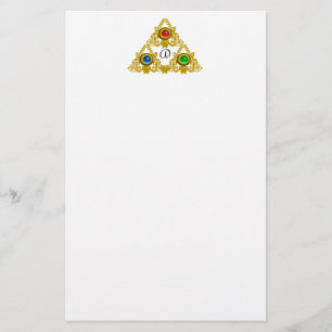 MAGIC ELFIC TALISMAN /GOLD TRIANGLE White Briefpapier