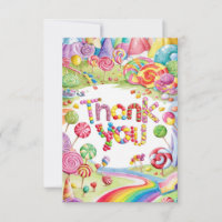 Magic Enchanted Candyland Dankeschön Karte