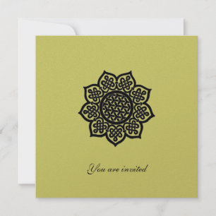 MAGIC EVENT, CELTIC KNOT BLUME Black Gold Einladung