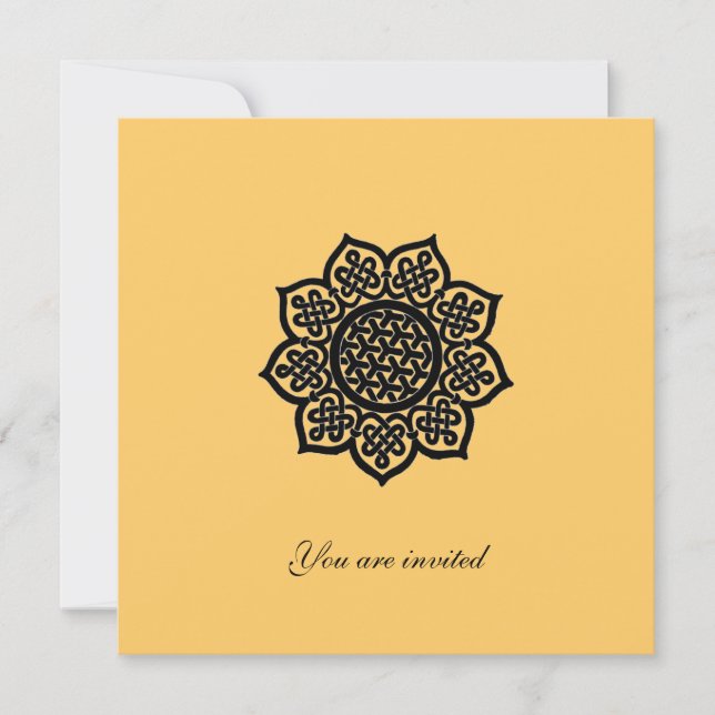 MAGIC EVENT Metallisches Goldpapier Einladung (Vorderseite)