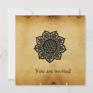 MAGIC EVENT Metallisches Goldpapier Einladung