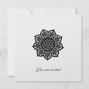 MAGIC EVENT Schwarz-weiße keltische Knochen Einladung