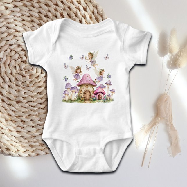 Magic Fairies Pink Mushrooms Baby Strampler (Von Creator hochgeladen)