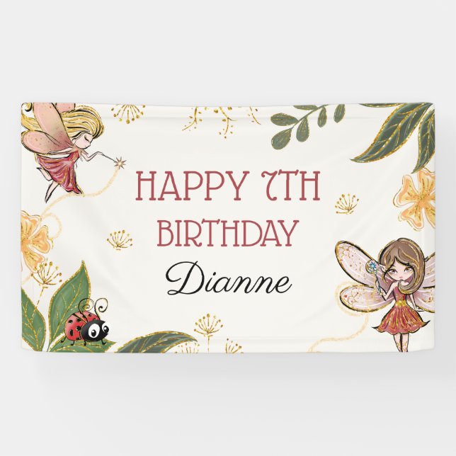Magic Fairy Birthday Party Banner (Horizontal)