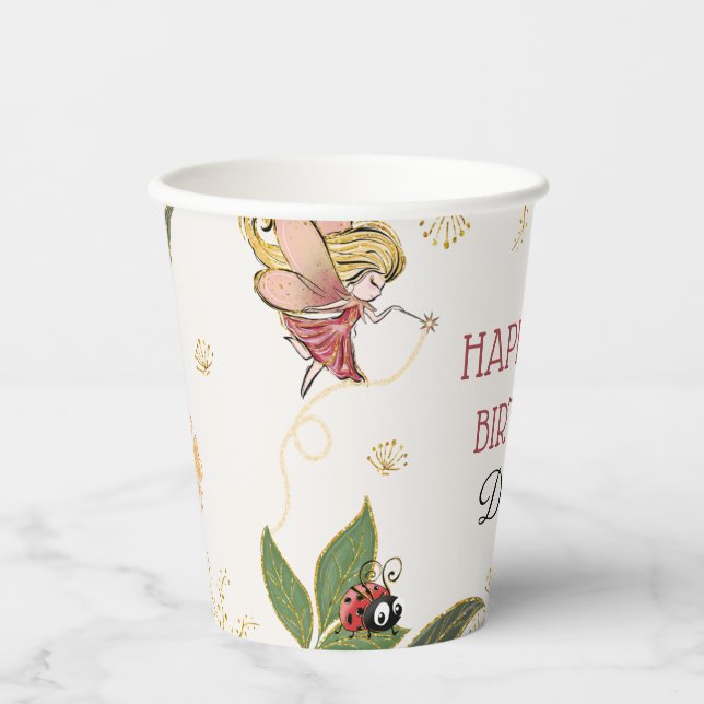 Magic Fairy Birthday Party Paper Cups Pappbecher (Vorderseite)