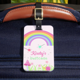 Magic Fairy Rainbow   Personalisierte Kinder / Mäd Gepäckanhänger