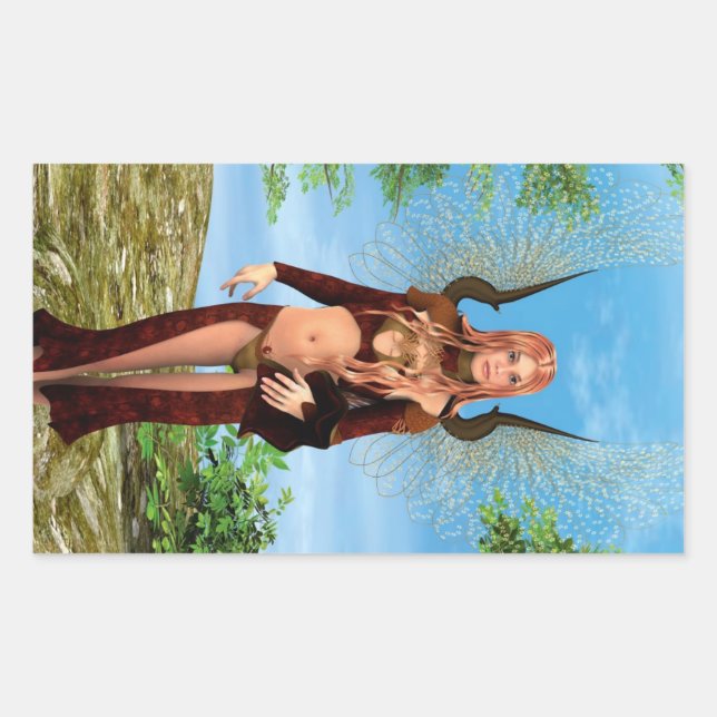 Magic Fairy Rechteckiger Aufkleber (Vorderseite)