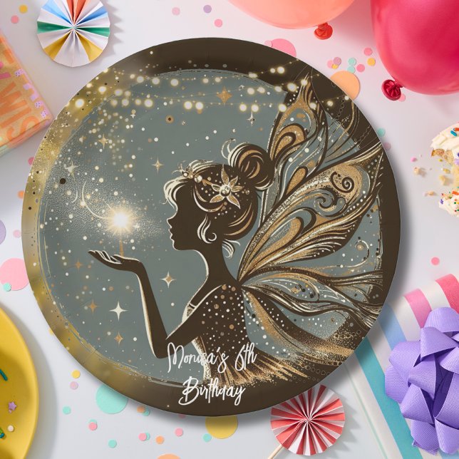 Magic Fairy Silhouette am Kindergeburtstag Pappteller (Von Creator hochgeladen)