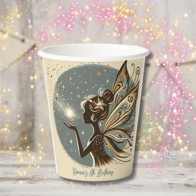 Magic Fairy Silhouette Kindergeburtstag Pappbecher (Von Creator hochgeladen)