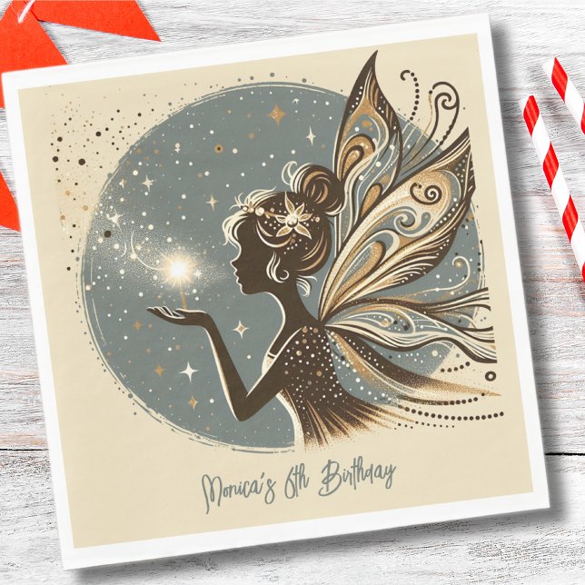 Magic Fairy Silhouette Kindergeburtstag Serviette (Von Creator hochgeladen)