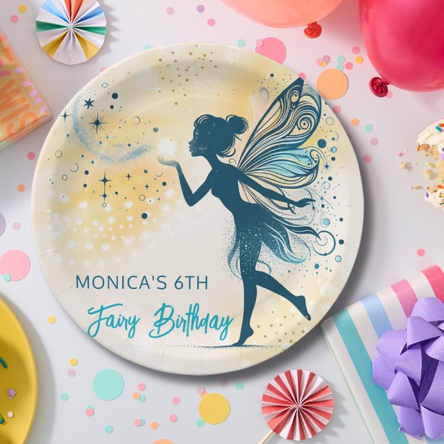 Magic Fairy Staub und Sterne Kindergeburtstag Pappteller (Von Creator hochgeladen)