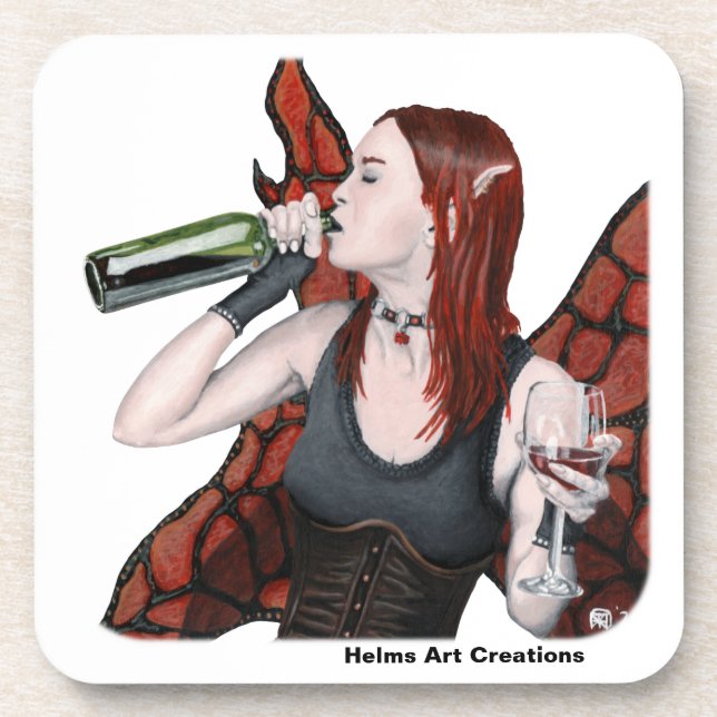 Magic Fairy Wine Bottle Fantasy Plastic Untersetze Getränkeuntersetzer (Vorderseite)