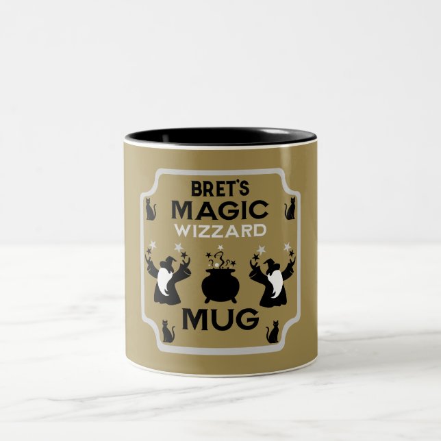 Magic Fantasy Wizard Gift Zweifarbige Tasse (Mittel)