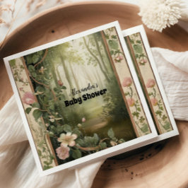 Magic Floral Forest Baby Dusche Serviette