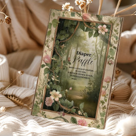 Magic Floral Forest Raffle Diapper Begleitkarte