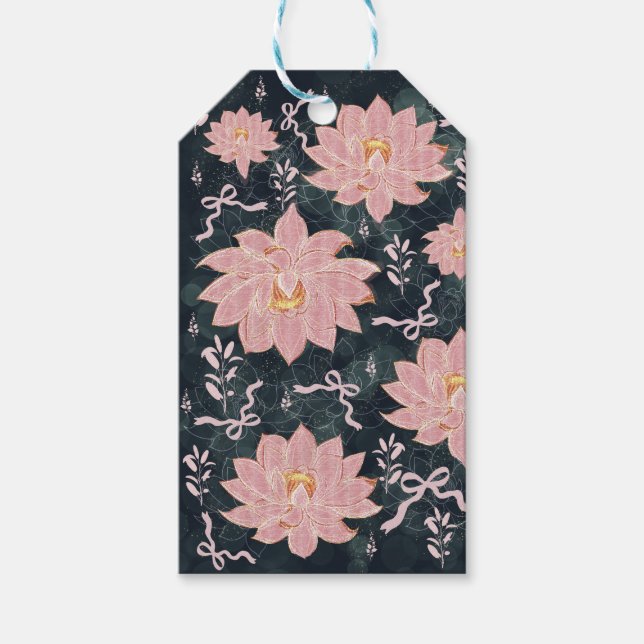 Magic florals with glitter design  geschenkanhänger (Vorderseite)