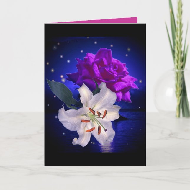 Magic Flowers Card Feiertagskarte (Vorderseite)